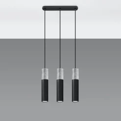 Lampa wisząca BORGIO 3L czarny