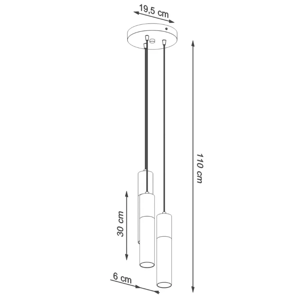 Lampa wisząca BORGIO 3P biały