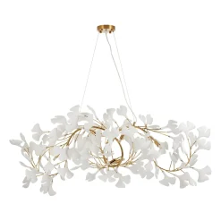 Lampa wisząca BOTANIKA WAVE złoto biała 125 cm