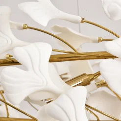 Lampa wisząca BOTANIKA WAVE złoto biała 125 cm