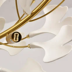 Lampa wisząca BOTANIKA WAVE złoto biała 125 cm