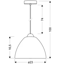 Lampa wisząca Braid 230 1x60W E27 biały