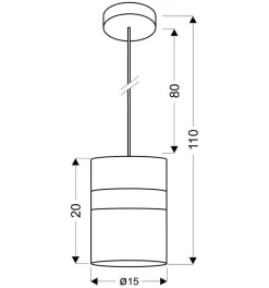 Lampa wisząca Brando 15 1x60W E27 chrom  / transparent