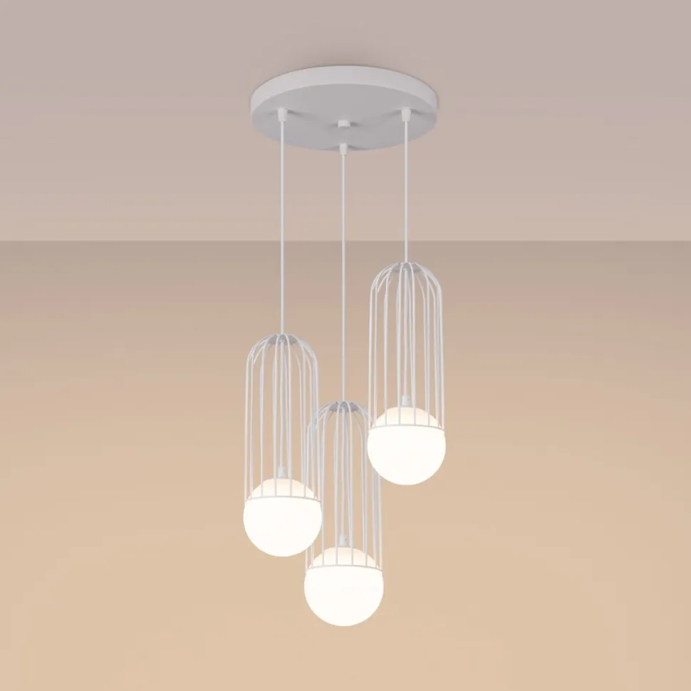 Lampa wisząca BRINA 3P biała