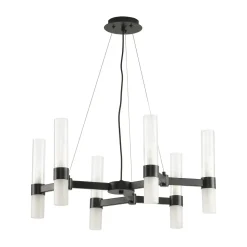 Lampa wisząca CANDELA-6 czarna 70 cm
