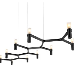 Lampa wisząca CANDLES-10 czarna 165 cm