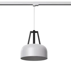 Lampa wisząca CASCO biała/czarna E27