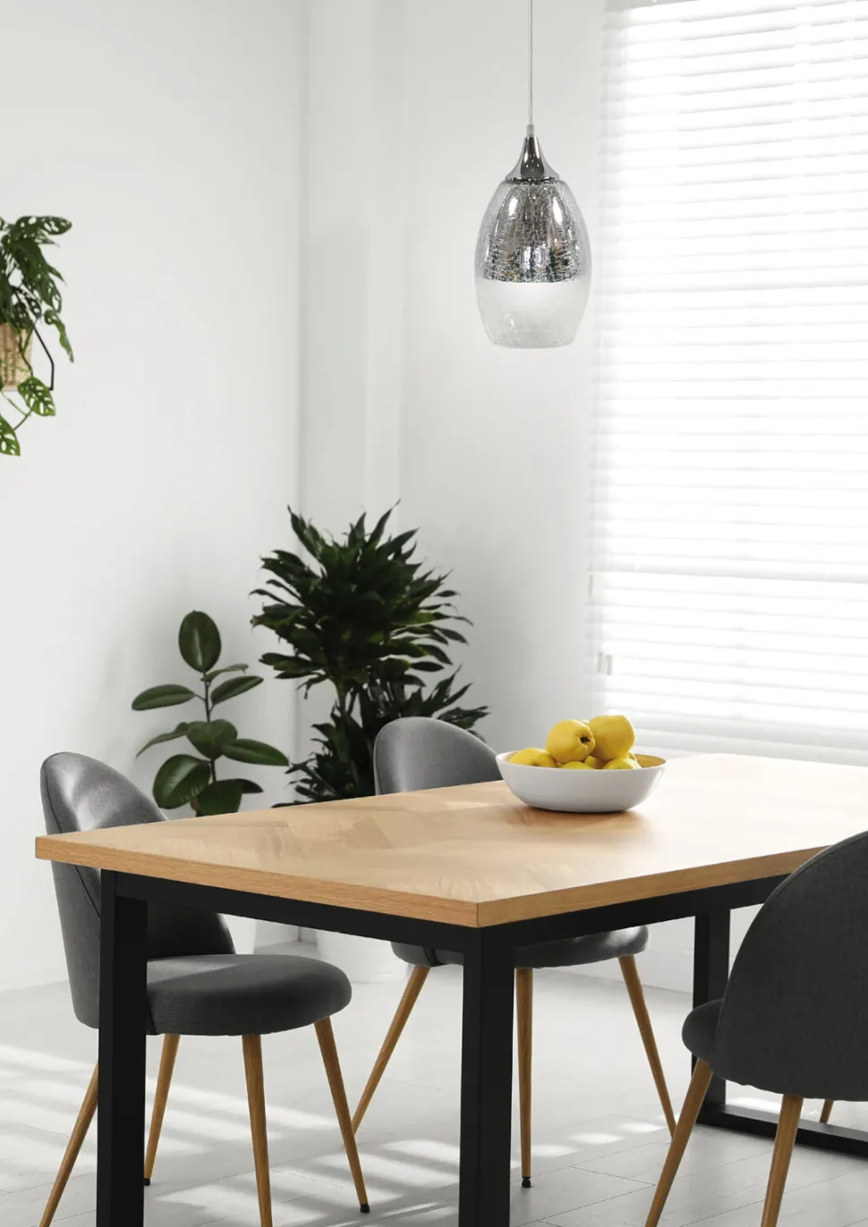 Lampa wisząca Celia 16 1x60W E27 srebrny