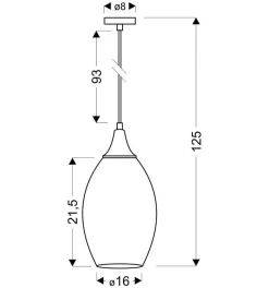 Lampa wisząca Celia 16 1x60W E27 srebrny