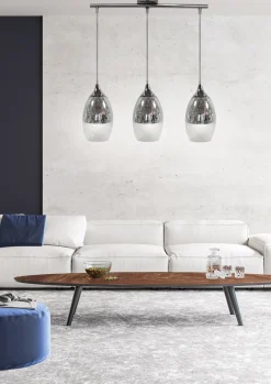 Lampa wisząca Celia 3x60W E27 srebrny