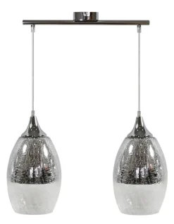 Lampa wisząca Celia 2x60W E27 srebrny