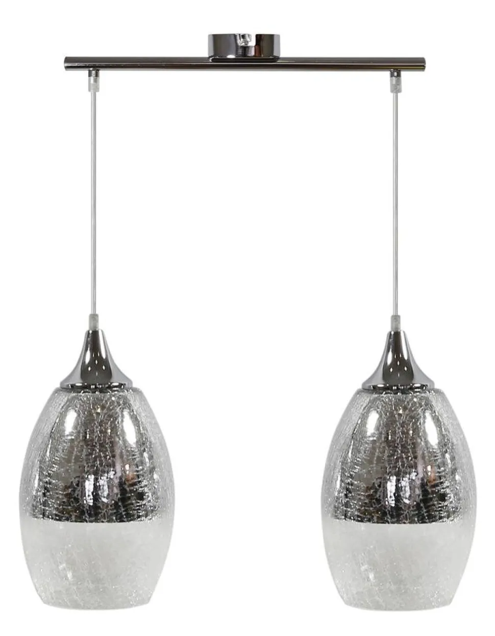 Lampa wisząca Celia 2x60W E27 srebrny