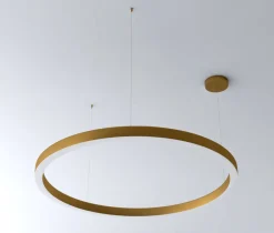 Lampa wisząca CIRCLE 60+80+80 LED  mosiądz na 1 podsufitce