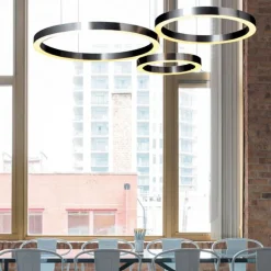 Lampa wisząca CIRCLE 60+80+80 LED  mosiądz na 1 podsufitce