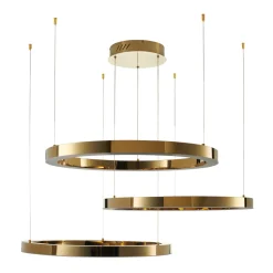 Lampa wisząca CIRCLE 40+60+60 LED złoty  połysk na 1 podsufitce