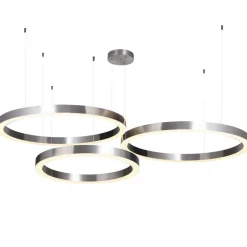 Lampa wisząca CIRCLE 60+80+80 LED nikiel na 1 podsufitce