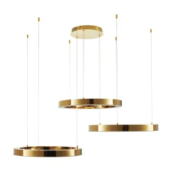 Lampa wisząca CIRCLE 60+60+60 LED złoty  połysk na 1 podsufitce