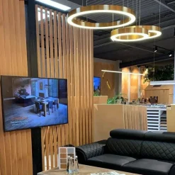 Lampa wisząca CIRCLE 40+60+80 LED  tytanowa na 1 podsufitce