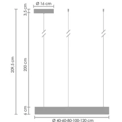 Lampa wisząca CIRCLE 40 ledowa 40 cm mosiądz