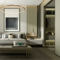 Lampa wisząca CIRCLE SLIM 60 LED złoty  60 cm