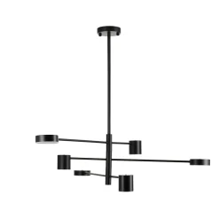 Lampa wisząca CLEX - 6P LED czarna 100  cm