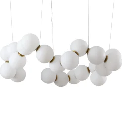 Lampa wisząca CORALLI-80 biało-mosiężna80 cm