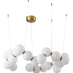 Lampa wisząca CORALLI-80 biało-mosiężna80 cm