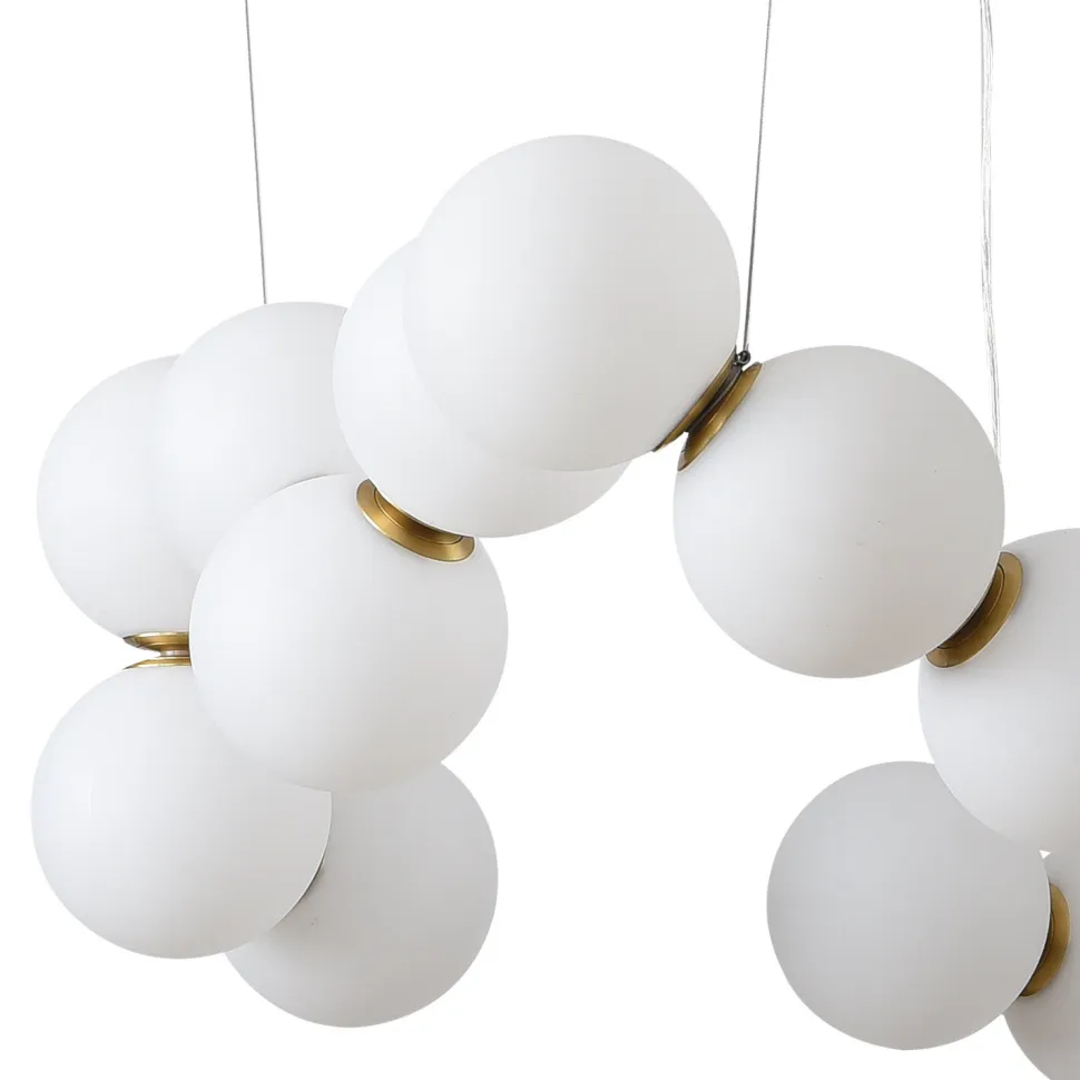 Lampa wisząca CORALLI-80 biało-mosiężna80 cm