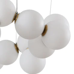 Lampa wisząca CORALLI-80 biało-mosiężna80 cm