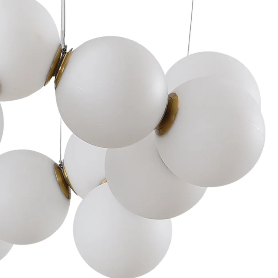 Lampa wisząca CORALLI-80 biało-mosiężna80 cm