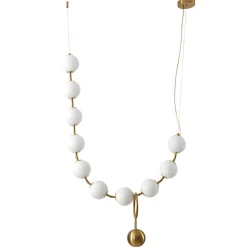 Lampa wisząca CORALLI L biało-mosiężna