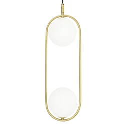 Lampa wisząca Cordel 2x28W G9 mosiądz