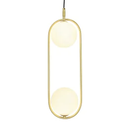 Lampa wisząca Cordel 2x28W G9 mosiądz