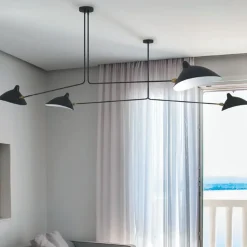 Lampa wisząca CRANE-2P dwuramienna czarna