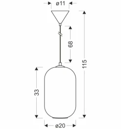 Lampa wisząca CRESTO biały 1x40W E27  klosz biały