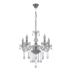 Lampa wisząca Cristallo chromowy 5x40W  E14 transparentny