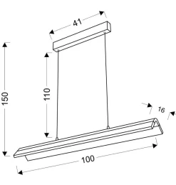 Lampa wisząca Curacoa 100x16 33W LED  brązowy 4000K