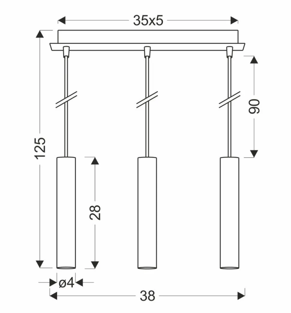 Lampa Wisząca Dallas 284 mm Złoty 3