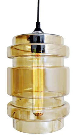 Lampa wisząca Decorado 18 1x60W E27  klosz bursztynowy + żarówka