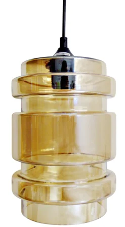 Lampa wisząca decorado 18 1x60W E27  klosz bursztynowy