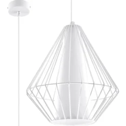 Lampa wisząca DEMI biała
