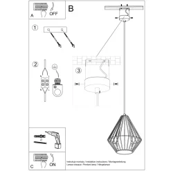 Lampa wisząca DEMI biała