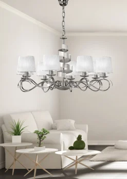 Lampa wisząca Denis 8x40W E14 chrom