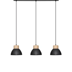 Lampa wisząca Desy czarna/ naturalna