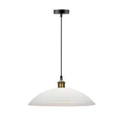 Lampa wisząca Dexter 3 miedziany 1x60W  E27 klosz biały