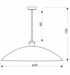Lampa wisząca Dexter 3 miedziany 1x60W  E27 klosz biały