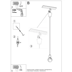 Lampa wisząca DIEGO 1 biała