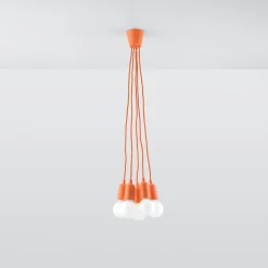 Lampa wisząca DIEGO 5 pomarańczowy