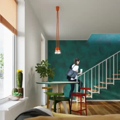 Lampa wisząca DIEGO 1 pomarańczowy