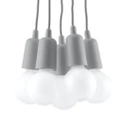 Lampa wisząca DIEGO 5 szara